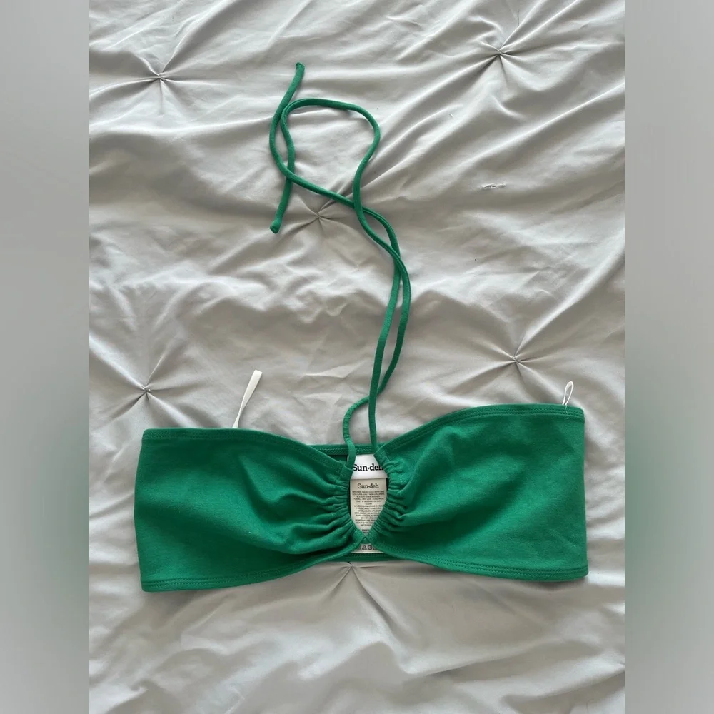 ARITZIA SUNDAY BEST cora halter top in nature green size small - Picture 2 of 4